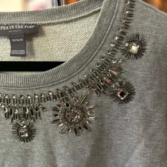 A pea in the pod maternity sweatshirt size m - Picture 4 of 9